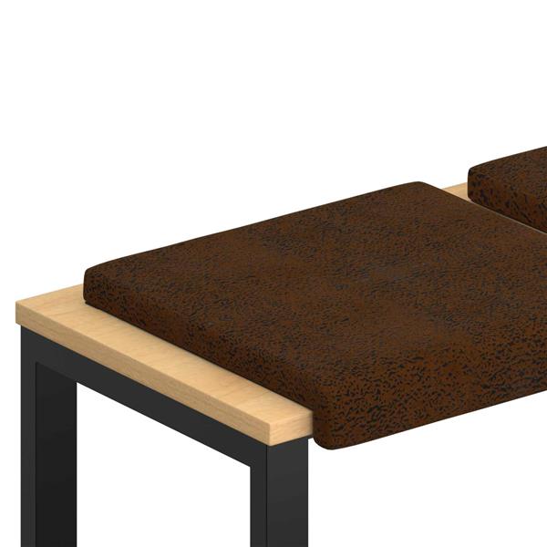 Grote foto vidaxl bankkussen 2 st faux su de stof bruin diepte 35 cm huis en inrichting woningdecoratie