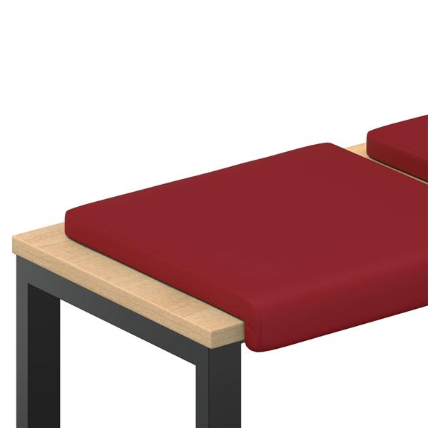 Grote foto vidaxl bankkussen 2 st kunstleer wijnrood diepte 35 cm huis en inrichting woningdecoratie