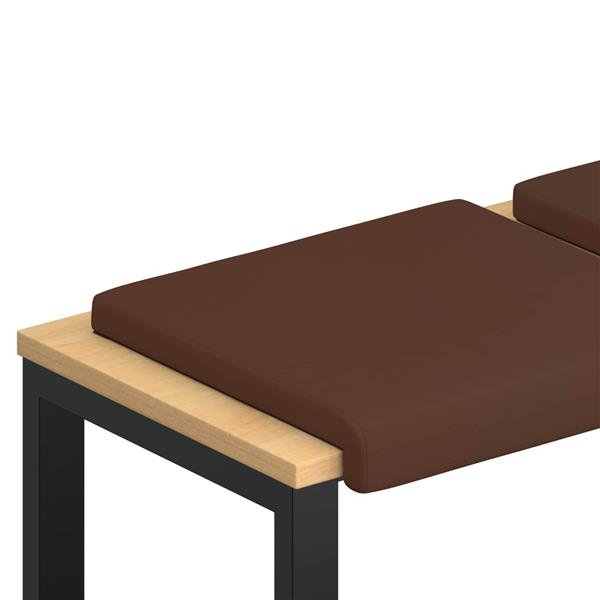 Grote foto vidaxl bankkussen 2 st kunstleer bruin diepte 35 cm huis en inrichting woningdecoratie