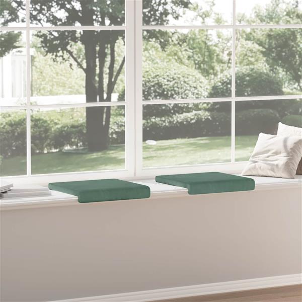 Grote foto vidaxl bankkussen 2 st fluweel zeegroen diepte 35 cm huis en inrichting woningdecoratie