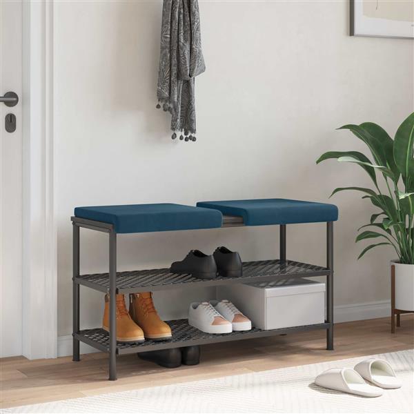 Grote foto vidaxl bankkussen 2 st fluweel blauw diepte 35 cm huis en inrichting woningdecoratie
