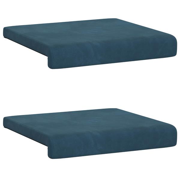 Grote foto vidaxl bankkussen 2 st fluweel blauw diepte 35 cm huis en inrichting woningdecoratie