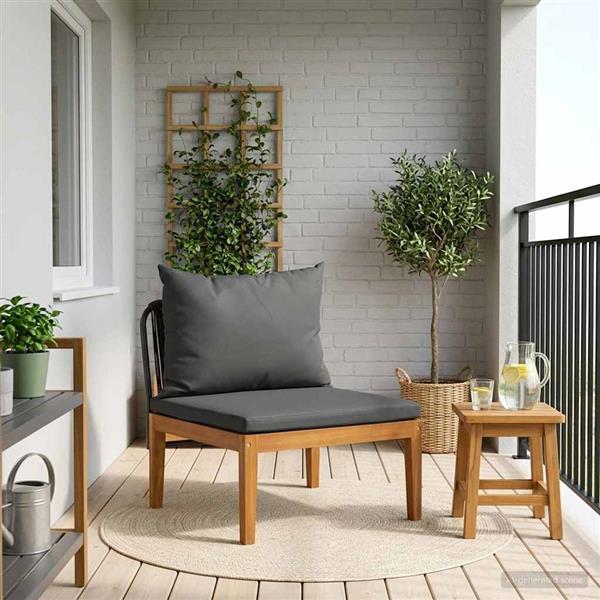 Grote foto vidaxl tuin midden sofa met kussens massief acaciahout touw naturel tuin en terras tuinmeubelen