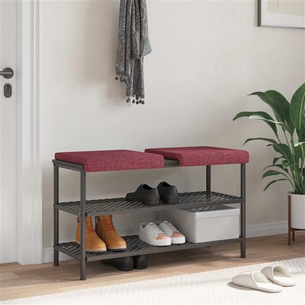Grote foto vidaxl bankkussen 2 st stof wijnrood diepte 35 cm huis en inrichting woningdecoratie