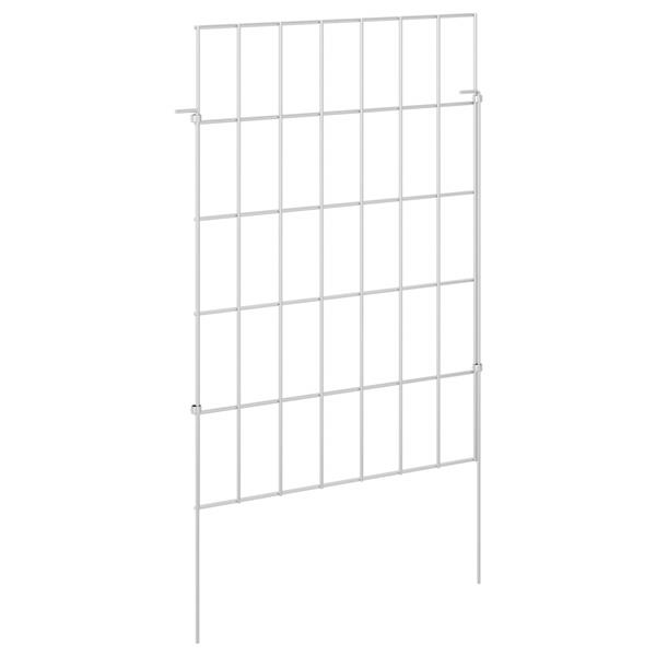 Grote foto vidaxl tuin omheining met palen 24 st 35 x 50 cm gegalvaniseerd staal tuin en terras hekken en schuttingen