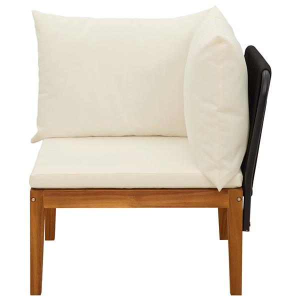 Grote foto vidaxl tuin hoek sofa met kussens massief acaciahout touw naturel tuin en terras tuinmeubelen