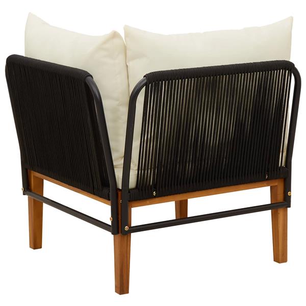 Grote foto vidaxl tuin hoek sofa met kussens massief acaciahout touw naturel tuin en terras tuinmeubelen