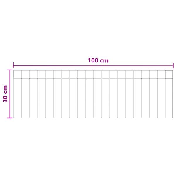 Grote foto vidaxl tuin schuttingpaneel 48 st 100 x 30 cm gegalvaniseerd staal tuin en terras hekken en schuttingen