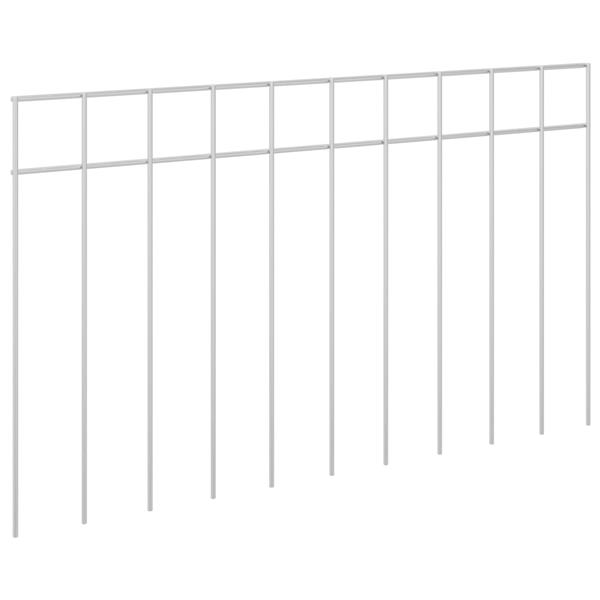 Grote foto vidaxl tuin schuttingpaneel 12 st 50 x 30 cm gegalvaniseerd staal tuin en terras hekken en schuttingen