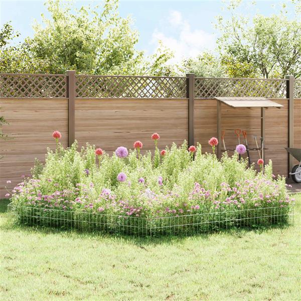 Grote foto vidaxl tuin schuttingpaneel 12 st 100 x 30 cm gegalvaniseerd staal tuin en terras hekken en schuttingen