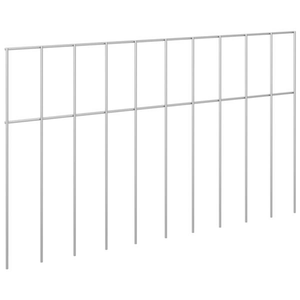 Grote foto vidaxl tuin schuttingpaneel 48 st 50 x 30 cm gegalvaniseerd staal tuin en terras hekken en schuttingen