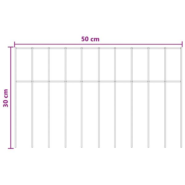 Grote foto vidaxl tuin schuttingpaneel 24 st 50 x 30 cm gegalvaniseerd staal tuin en terras hekken en schuttingen