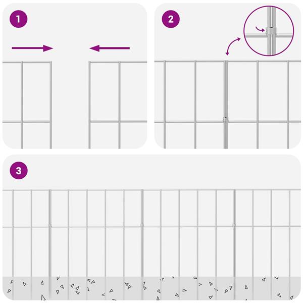 Grote foto vidaxl tuin schuttingpaneel 12 st 25 x 30 cm gegalvaniseerd staal tuin en terras hekken en schuttingen