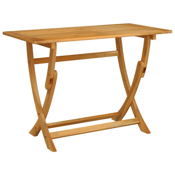Grote foto vidaxl sydney rechthoekige tafel bruin 110 x 55 x 75 cm tuin en terras tuinmeubelen