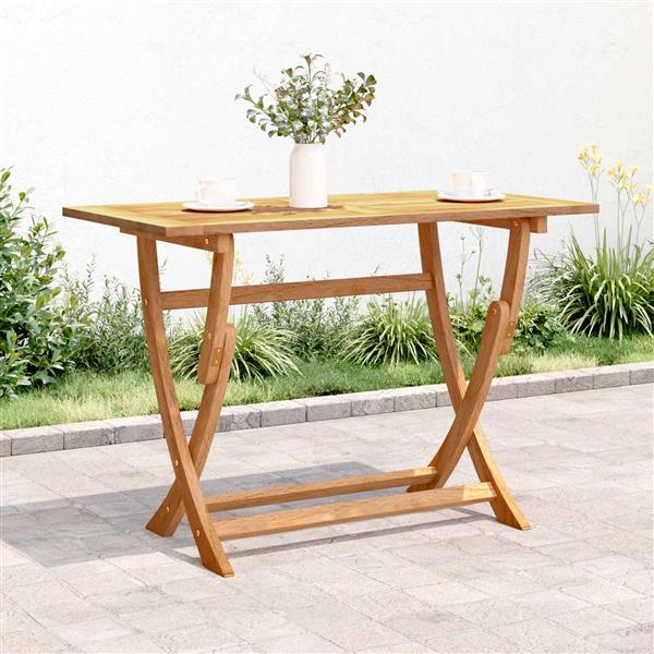 Grote foto vidaxl sydney rechthoekige tafel bruin 110 x 55 x 75 cm tuin en terras tuinmeubelen