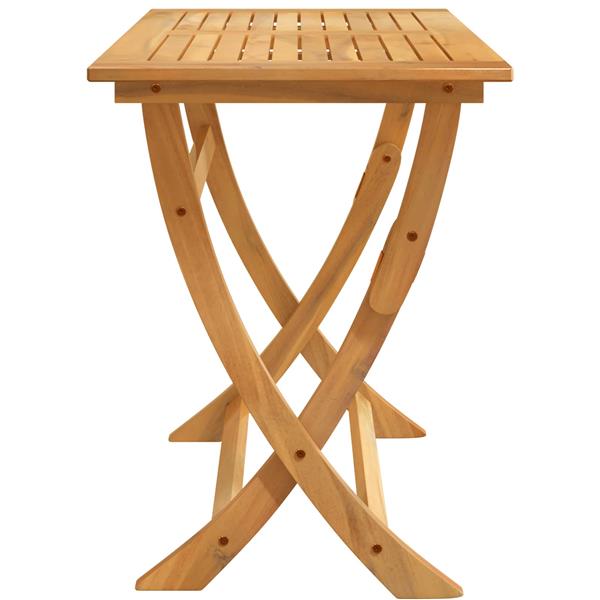 Grote foto vidaxl sydney rechthoekige tafel bruin 110 x 55 x 75 cm tuin en terras tuinmeubelen
