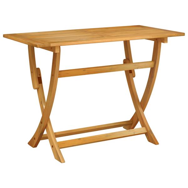 Grote foto vidaxl sydney rechthoekige tafel bruin 110 x 55 x 75 cm tuin en terras tuinmeubelen