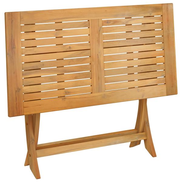 Grote foto vidaxl sydney rechthoekige tafel bruin 110 x 55 x 75 cm tuin en terras tuinmeubelen