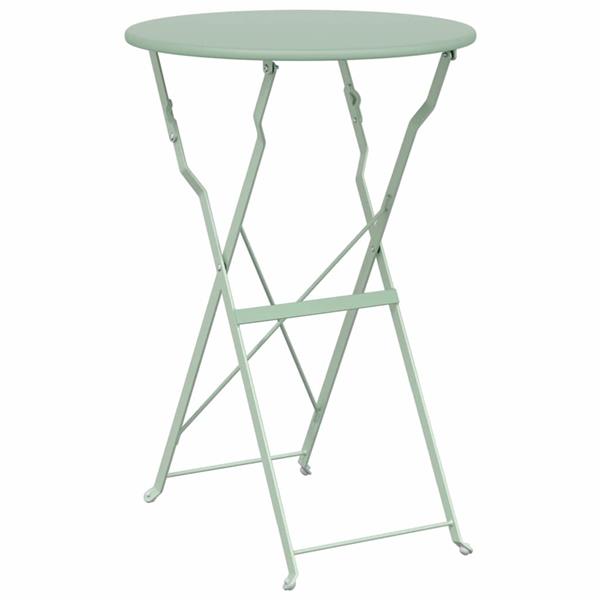 Grote foto vidaxl bistrotafel licht muntgroen 50 x 71 cm poedercoating staal tuin en terras tuinmeubelen