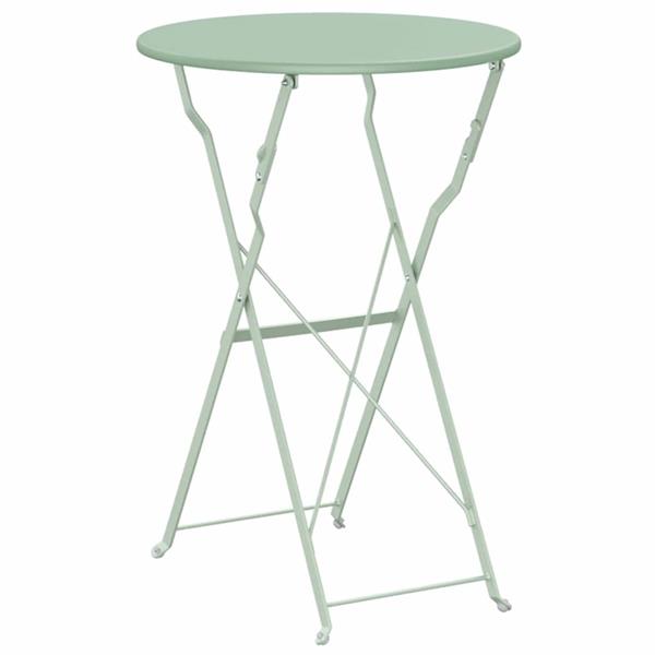 Grote foto vidaxl bistrotafel licht muntgroen 50 x 71 cm poedercoating staal tuin en terras tuinmeubelen