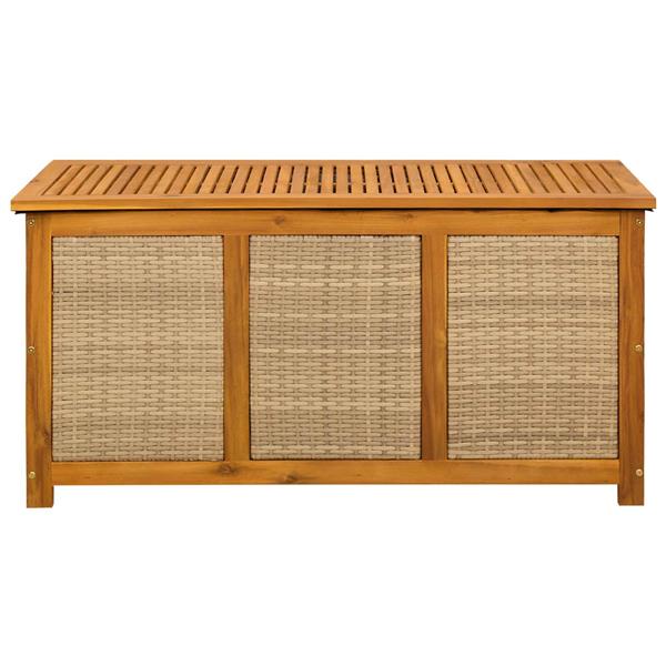 Grote foto vidaxl tuinopslagdoos 185 l massief acaciahout 113 x 50 x 56 cm beige tuin en terras overige tuin en terras