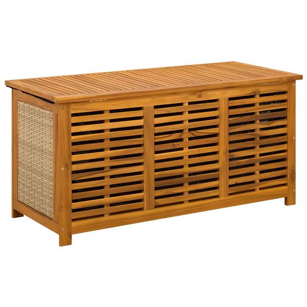 Grote foto vidaxl tuinopslagdoos 185 l massief acaciahout 113 x 50 x 56 cm beige tuin en terras overige tuin en terras