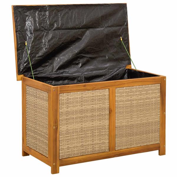 Grote foto vidaxl tuinopslagdoos 185 l massief acaciahout 90 x 50 x 56 cm beige tuin en terras overige tuin en terras