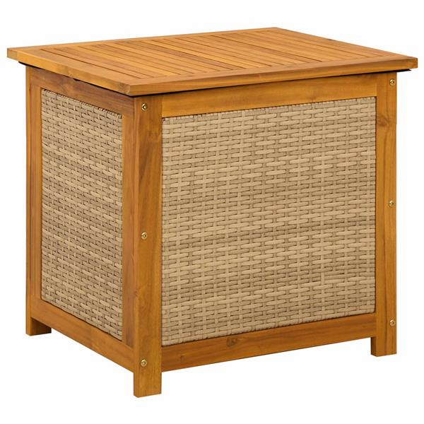 Grote foto vidaxl tuinopslagdoos 185 l massief acaciahout 60 x 50 x 56 cm beige tuin en terras overige tuin en terras