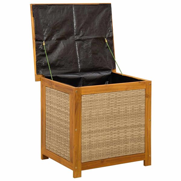 Grote foto vidaxl tuinopslagdoos 185 l massief acaciahout 60 x 50 x 56 cm beige tuin en terras overige tuin en terras