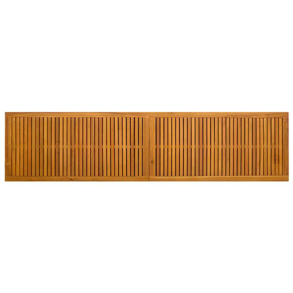 Grote foto vidaxl tuinopslagdoos 185 l massief acaciahout 200 x 50 x 56 cm zwart tuin en terras overige tuin en terras