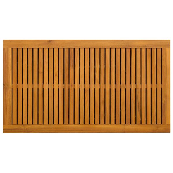 Grote foto vidaxl tuinopslagdoos 185 l massief acaciahout 90 x 50 x 56 cm zwart tuin en terras overige tuin en terras