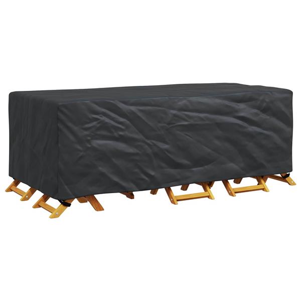 Grote foto vidaxl meubelhoes effen zwart 229 x 113 x 73 cm 210d tuin en terras tuinmeubelen