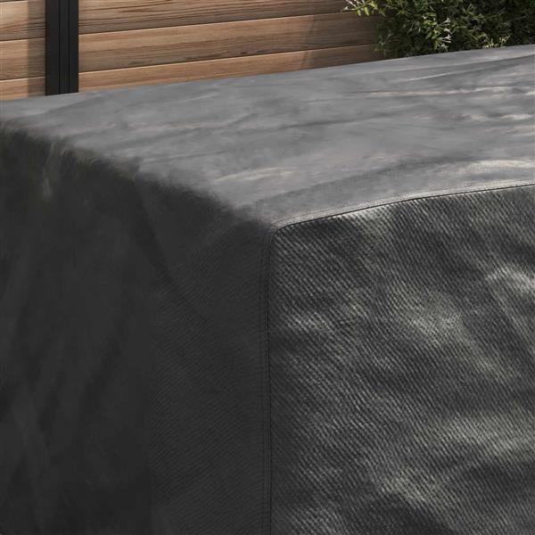 Grote foto vidaxl meubelhoes effen zwart 229 x 113 x 73 cm 210d tuin en terras tuinmeubelen