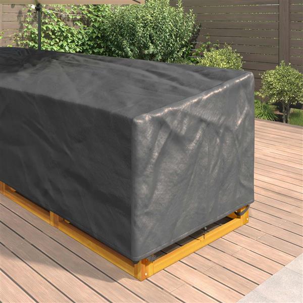 Grote foto vidaxl meubelhoes 300 x 300 x 80 cm 210d oxford stof l vorm waterdicht tuin en terras tuinmeubelen