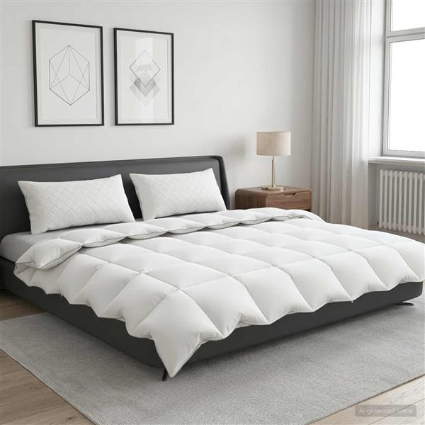 Grote foto vidaxl dekbed fulda 200 x 240 cm 4 seizoenen 210 gsm 90 gansendons huis en inrichting bedden
