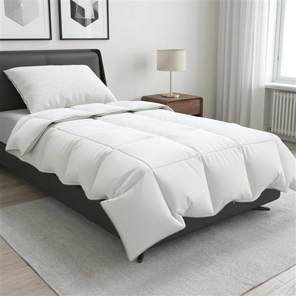 Grote foto vidaxl dekbed fulda 135 x 220 cm zomer 100 gsm 90 gansendons wit huis en inrichting bedden