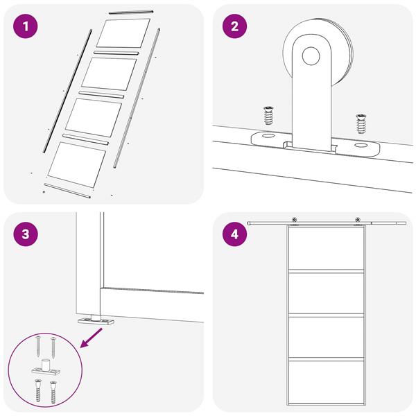 Grote foto vidaxl schuifdeur 90 x 205 cm gehard glas en aluminium doe het zelf en verbouw deuren en horren