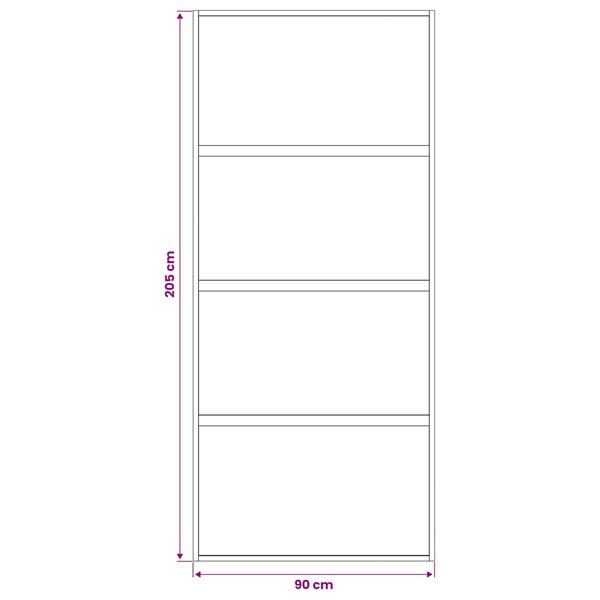 Grote foto vidaxl schuifdeur 90 x 205 cm gehard glas en aluminium doe het zelf en verbouw deuren en horren