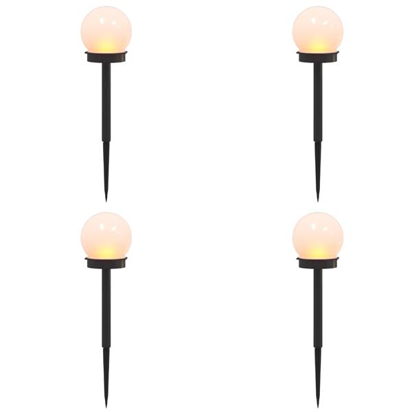 Grote foto vidaxl buitenzonne lampen met grondpin 4 st warmwit 38 5 cm abs tuin en terras verlichting