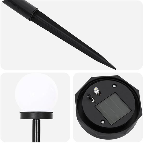 Grote foto vidaxl buitenzonne lampen met grondpin 4 st warmwit 38 5 cm abs tuin en terras verlichting