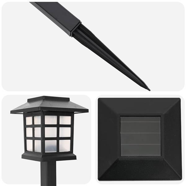 Grote foto vidaxl buitenzonne lampen met grondpin 12 st warmwit 38 5 cm pp tuin en terras verlichting