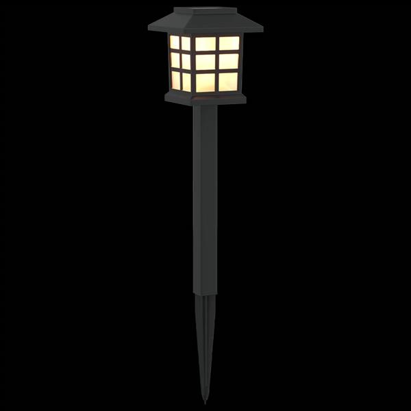 Grote foto vidaxl buitenzonne lampen met grondpin 12 st warmwit 38 5 cm pp tuin en terras verlichting