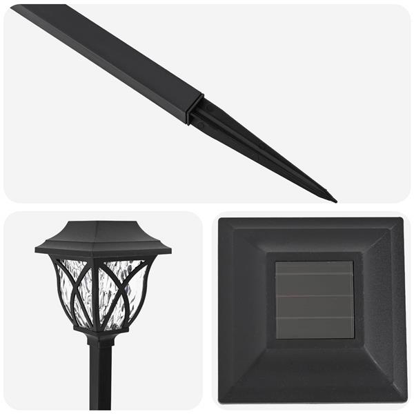 Grote foto vidaxl buitenzonne lampen met grondpin 6 st warmwit 42 cm pp tuin en terras verlichting