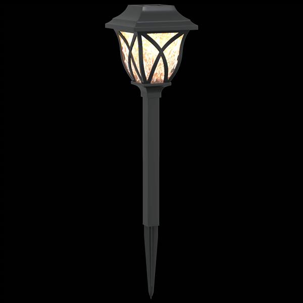 Grote foto vidaxl buitenzonne lampen met grondpin 6 st warmwit 42 cm pp tuin en terras verlichting