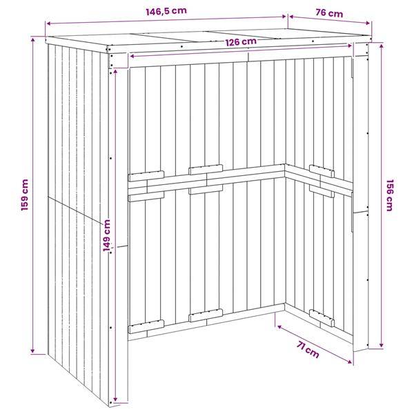 Grote foto vidaxl containerombouw ge mpregneerd grenenhout tuin en terras overige tuin en terras