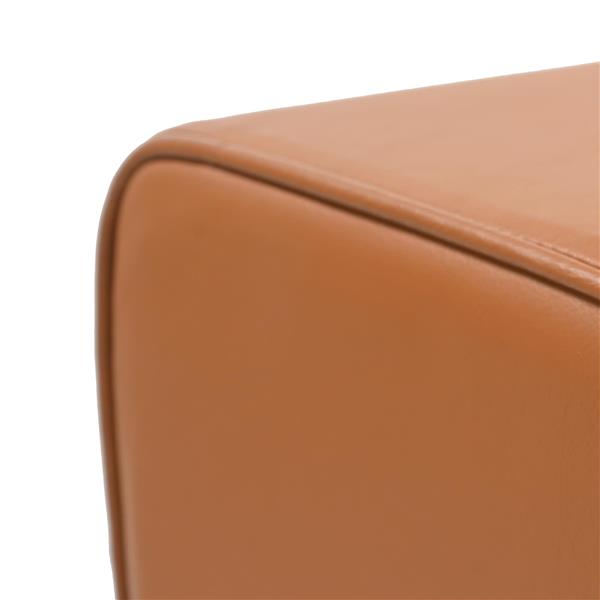 Grote foto vidaxl bank bruin 110 x 30 x 45 cm echt leer huis en inrichting overige huis en inrichting