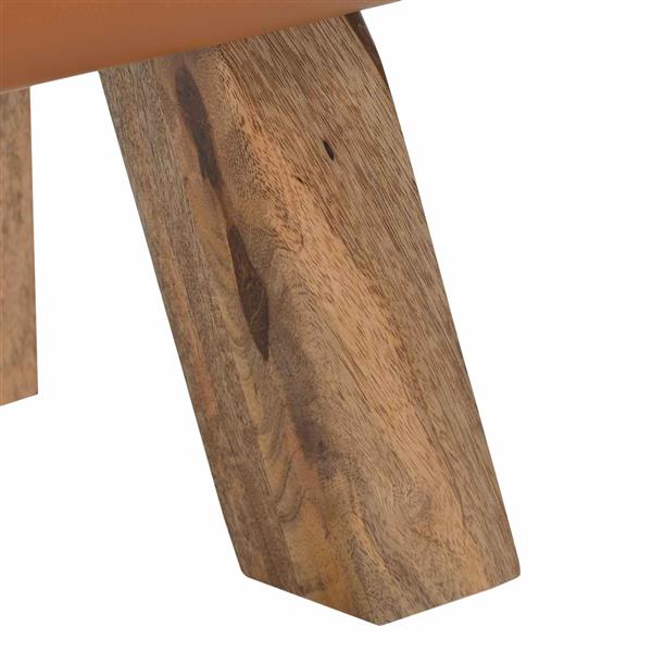 Grote foto vidaxl bank bruin 110 x 30 x 45 cm echt leer huis en inrichting overige huis en inrichting