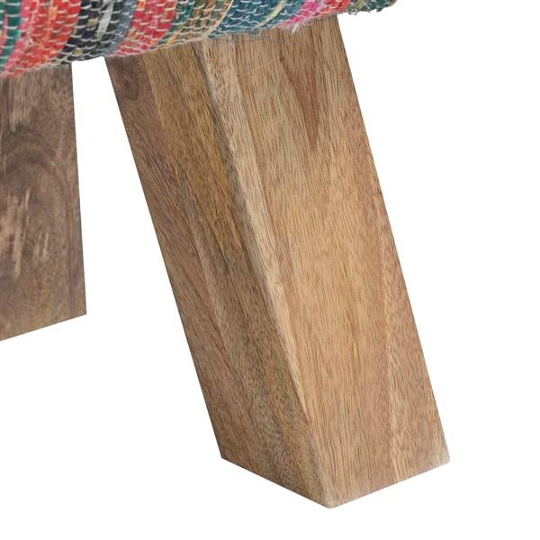 Grote foto vidaxl bank 110 x 30 x 45 cm echt leer meerkleurig huis en inrichting stoelen
