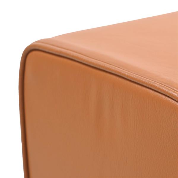Grote foto vidaxl bank 110 x 30 x 45 cm echt leer bruin huis en inrichting stoelen