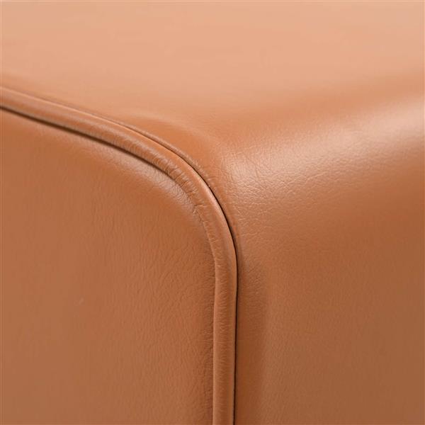 Grote foto vidaxl bank 40 x 30 x 45 cm echt leer bruin huis en inrichting stoelen
